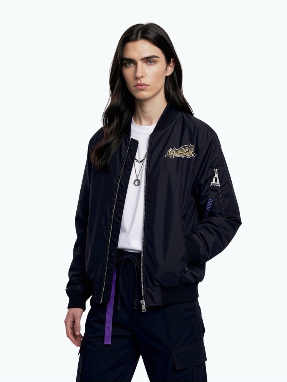 Melissa Etheridge Authentic Band Bomber Jacket with Embroidered Patch COL Tour